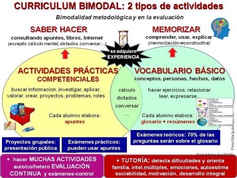 infografía curriculum bimodal