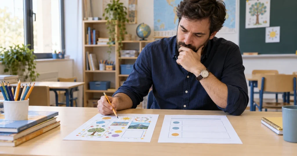 Cuando una ficha bonita dificulta aprender: diseñar materiales visuales sin perder el foco